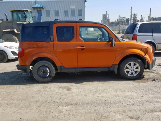 5J6YH28756L800321 - 2006 HONDA ELEMENT EX ORANGE photo 9