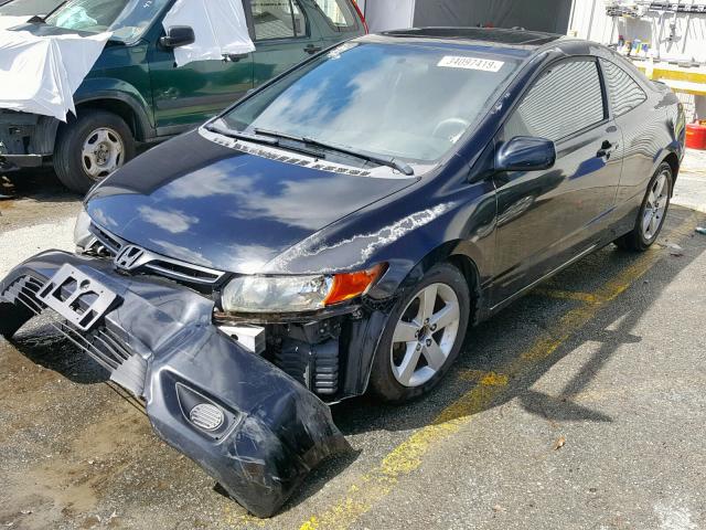 2HGFG12818H549035 - 2008 HONDA CIVIC EX BLACK photo 2