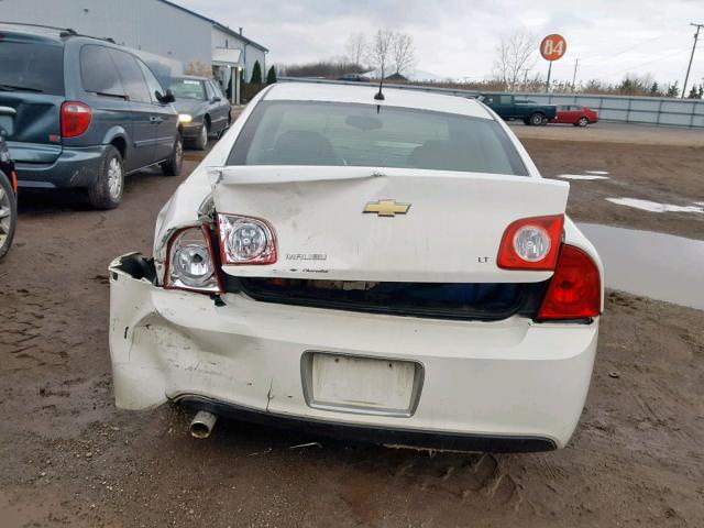 1G1ZH57B88F176395 - 2008 CHEVROLET MALIBU 1LT WHITE photo 9