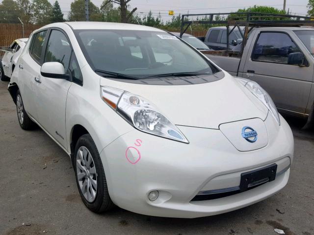 1N4BZ0CP7HC309536 - 2017 NISSAN LEAF S WHITE photo 1