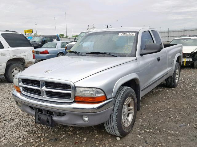 1D7HL42N03S196322 - 2003 DODGE DAKOTA SLT SILVER photo 2