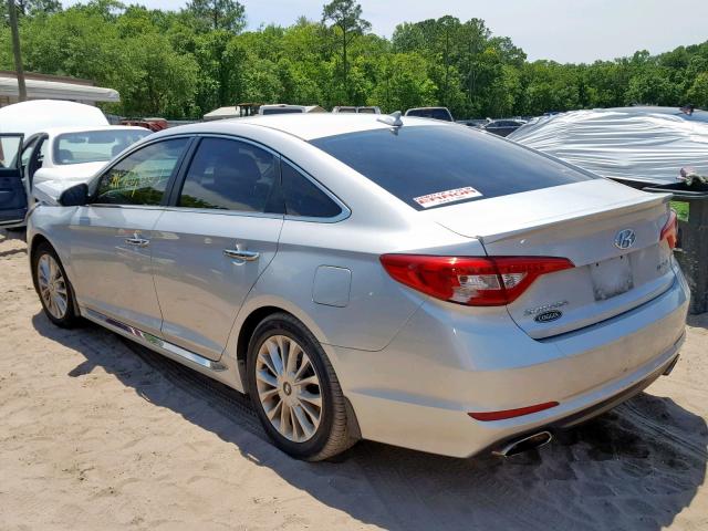 5NPE34AFXFH255550 - 2015 HYUNDAI SONATA SPO SILVER photo 3