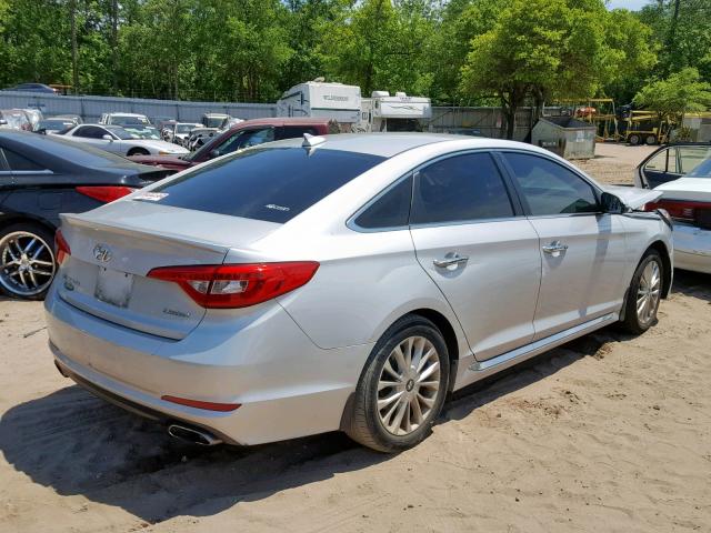 5NPE34AFXFH255550 - 2015 HYUNDAI SONATA SPO SILVER photo 4