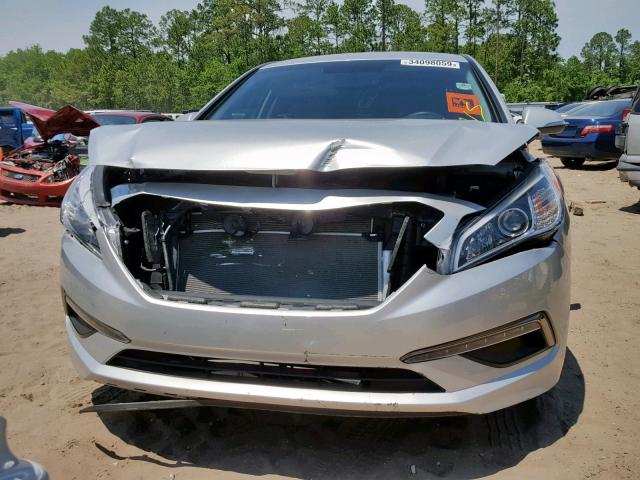 5NPE34AFXFH255550 - 2015 HYUNDAI SONATA SPO SILVER photo 9