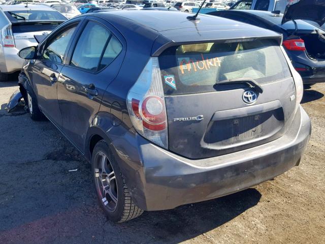 JTDKDTB32D1039016 - 2013 TOYOTA PRIUS C CHARCOAL photo 3