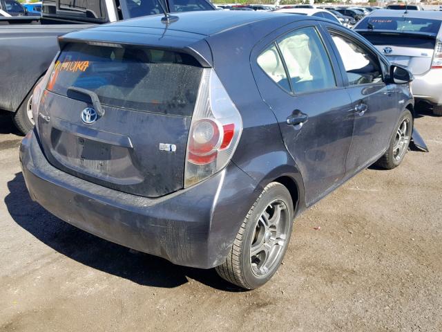 JTDKDTB32D1039016 - 2013 TOYOTA PRIUS C CHARCOAL photo 4