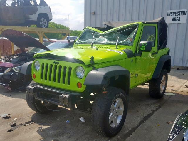 1C4AJWAG5DL504290 - 2013 JEEP WRANGLER S GREEN photo 2