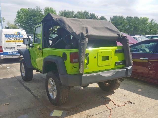 1C4AJWAG5DL504290 - 2013 JEEP WRANGLER S GREEN photo 3