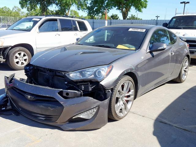 KMHHU6KJ0DU092527 - 2013 HYUNDAI GENESIS CO GRAY photo 2