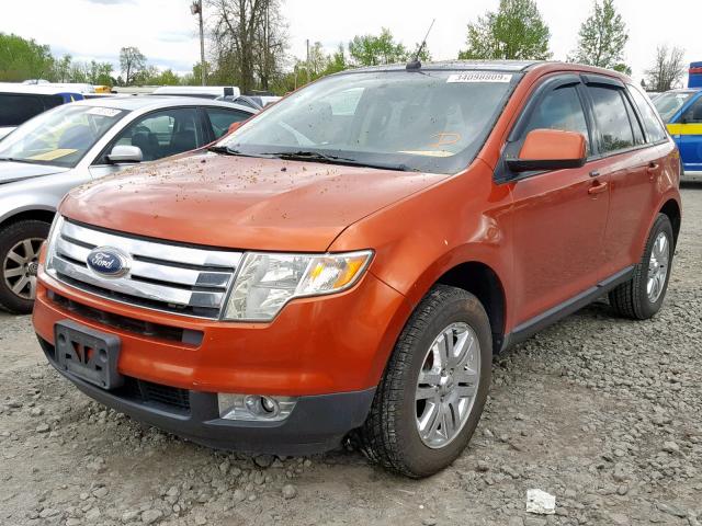 2FMDK48C97BA96040 - 2007 FORD EDGE SEL ORANGE photo 2