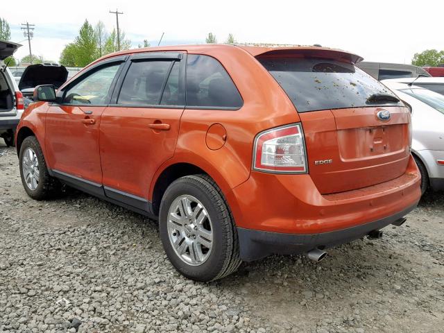 2FMDK48C97BA96040 - 2007 FORD EDGE SEL ORANGE photo 3