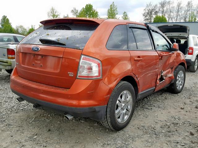 2FMDK48C97BA96040 - 2007 FORD EDGE SEL ORANGE photo 4