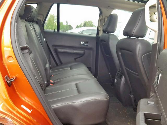 2FMDK48C97BA96040 - 2007 FORD EDGE SEL ORANGE photo 6