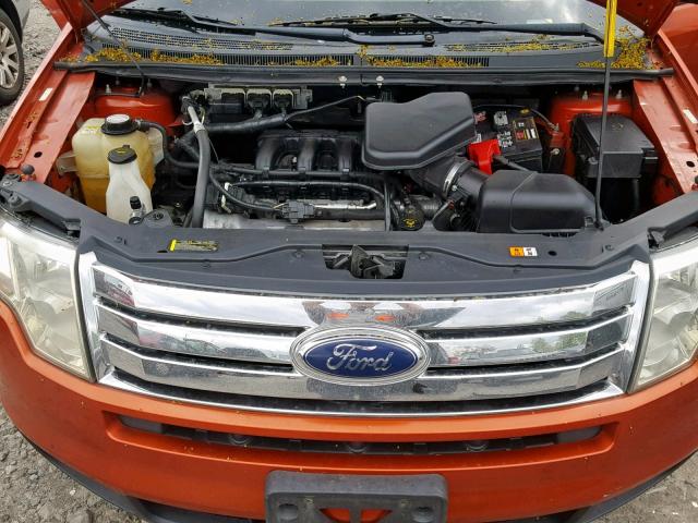 2FMDK48C97BA96040 - 2007 FORD EDGE SEL ORANGE photo 7