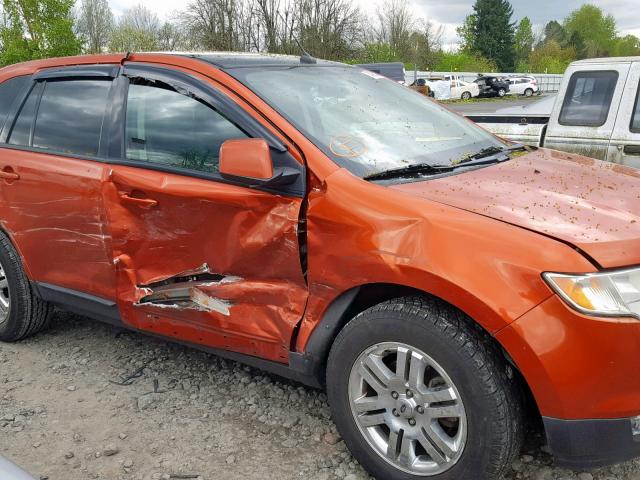 2FMDK48C97BA96040 - 2007 FORD EDGE SEL ORANGE photo 9