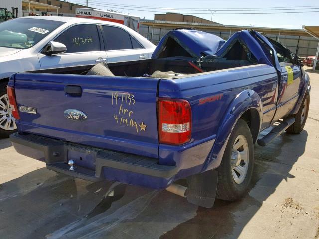 1FTYR10U76PA24460 - 2006 FORD RANGER BLUE photo 4