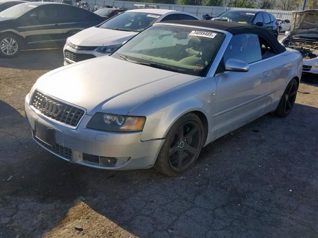 WUARL48H25K901658 - 2005 AUDI S4 QUATTRO SILVER photo 2