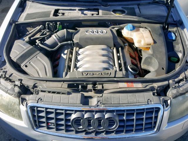 WUARL48H25K901658 - 2005 AUDI S4 QUATTRO SILVER photo 7