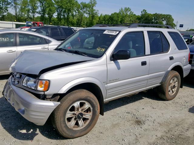 4S2DM58W414333411 - 2001 ISUZU RODEO S SILVER photo 2