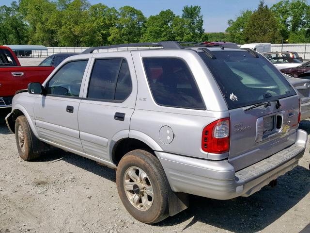 4S2DM58W414333411 - 2001 ISUZU RODEO S SILVER photo 3