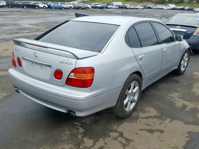 JT8BH68X4W0001505 - 1998 LEXUS GS 400 SILVER photo 4