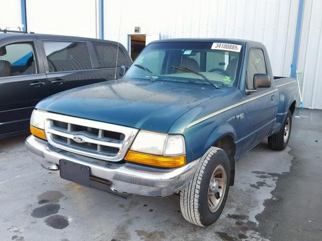 1FTYR10C3WPB61936 - 1998 FORD RANGER GREEN photo 2