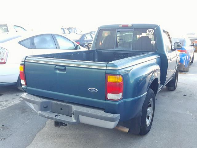 1FTYR10C3WPB61936 - 1998 FORD RANGER GREEN photo 4