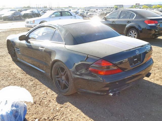 WDBSK75F03F034979 - 2003 MERCEDES-BENZ SL 500R BLACK photo 3