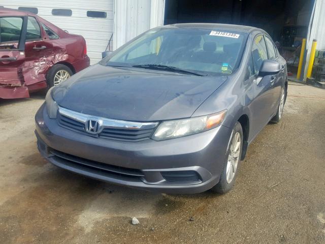 2HGFB2F91CH574761 - 2012 HONDA CIVIC EXL GRAY photo 2