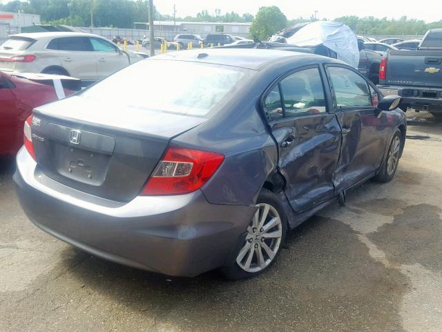 2HGFB2F91CH574761 - 2012 HONDA CIVIC EXL GRAY photo 4