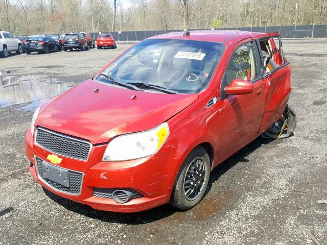 KL1TD6DE6AB047654 - 2010 CHEVROLET AVEO LS RED photo 2