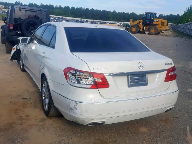 WDDHF7CB1AA035610 - 2010 MERCEDES-BENZ E 550 WHITE photo 3