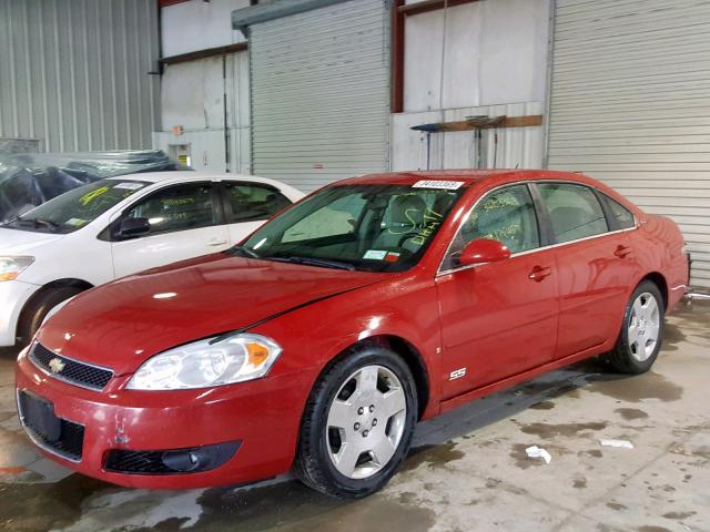 2G1WD58C481328377 - 2008 CHEVROLET IMPALA SUP წითელი ფოტო 2