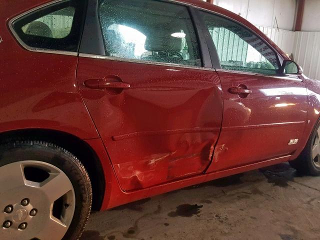 2G1WD58C481328377 - 2008 CHEVROLET IMPALA SUP წითელი ფოტო 9