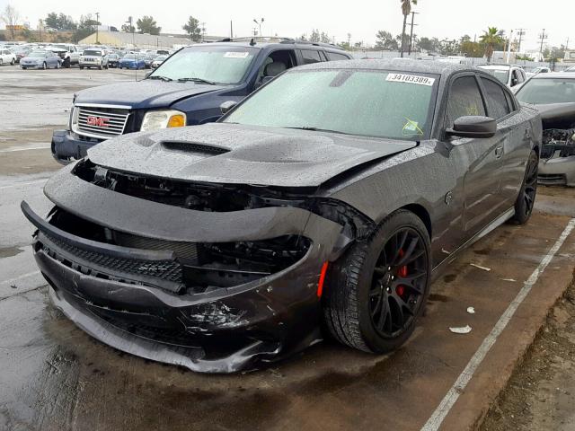 2C3CDXL96GH305629 - 2016 DODGE CHARGER SR GRAY photo 2