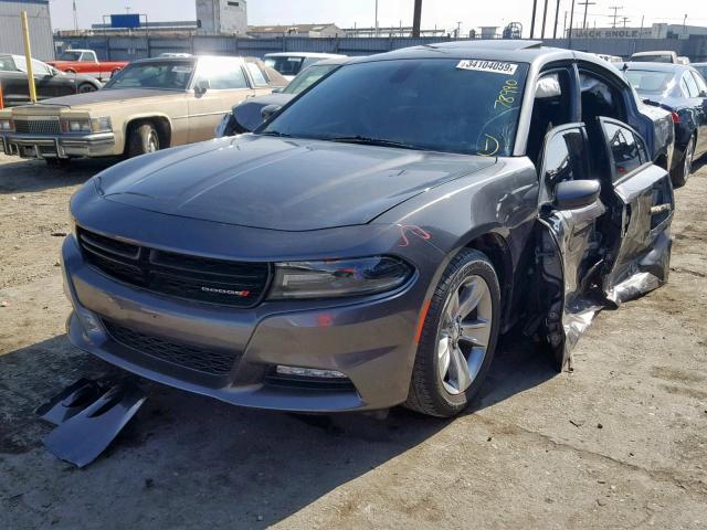 2C3CDXHG8FH794363 - 2015 DODGE CHARGER SX GRAY photo 2