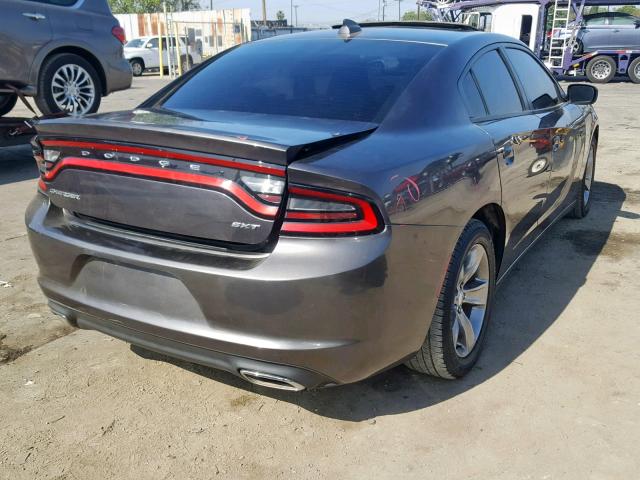 2C3CDXHG8FH794363 - 2015 DODGE CHARGER SX GRAY photo 4