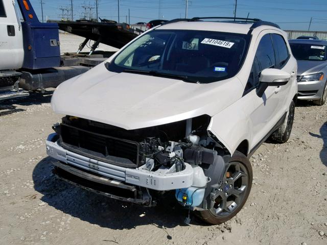 MAJ6P1CL1JC165093 - 2018 FORD ECOSPORT S WHITE photo 2