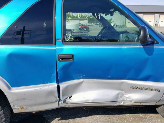 1GNCT18W1S2142309 - 1995 CHEVROLET BLAZER BLUE photo 10