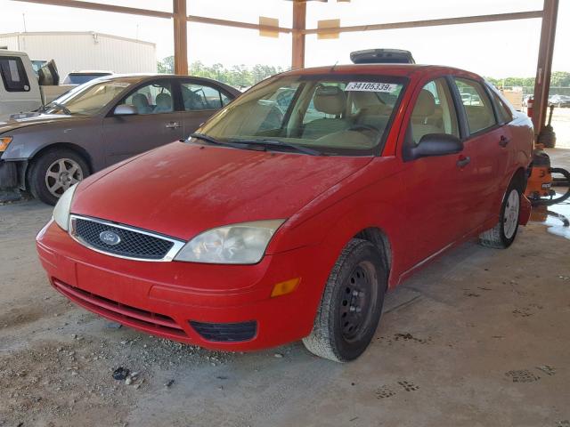 1FAFP34N17W325217 - 2007 FORD FOCUS ZX4 RED photo 2