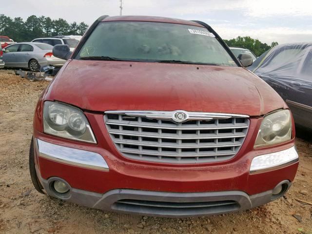 2C4GM68415R648554 - 2005 CHRYSLER PACIFICA T RED photo 9