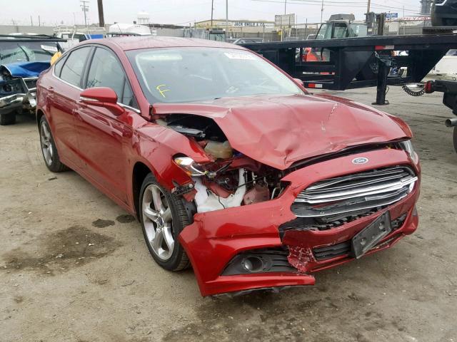 3FA6P0HDXER203276 - 2014 FORD FUSION SE RED photo 1