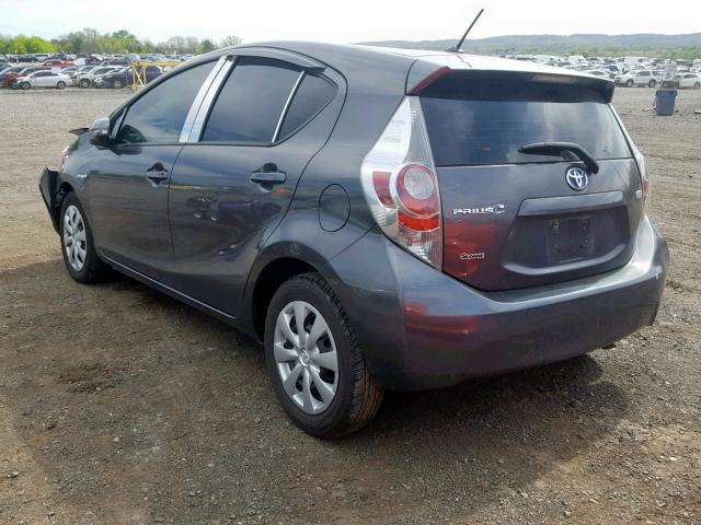 JTDKDTB32E1567754 - 2014 TOYOTA PRIUS C CHARCOAL photo 3