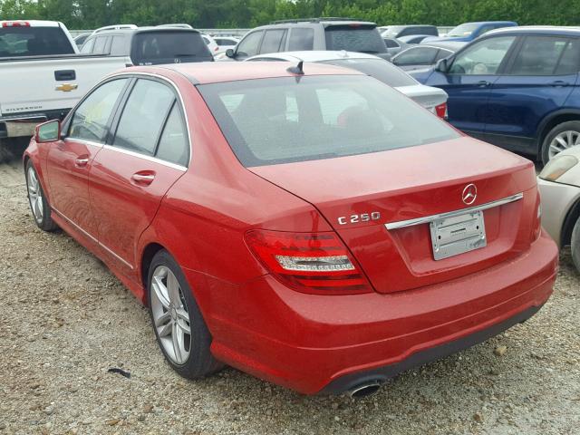 WDDGF4HB7DR248506 - 2013 MERCEDES-BENZ C 250 RED photo 3