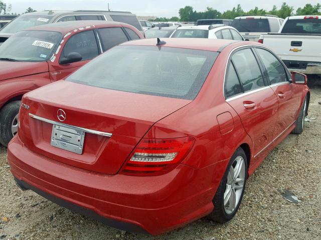 WDDGF4HB7DR248506 - 2013 MERCEDES-BENZ C 250 RED photo 4