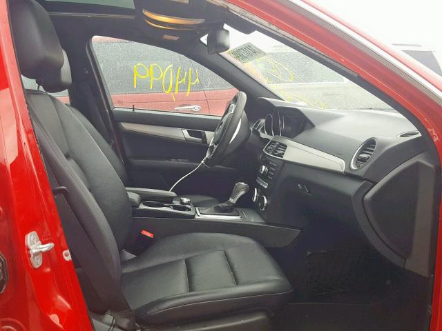 WDDGF4HB7DR248506 - 2013 MERCEDES-BENZ C 250 RED photo 5