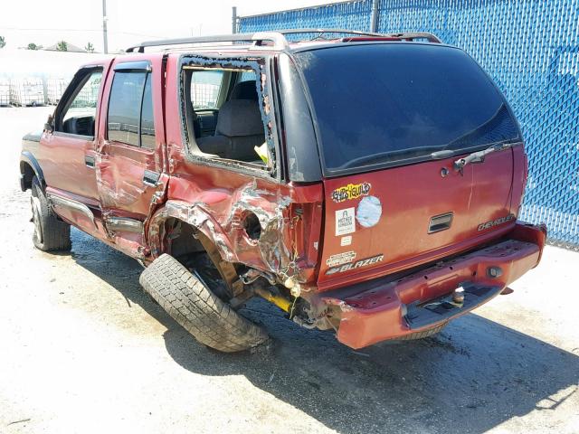 1GNDT13W4Y2244806 - 2000 CHEVROLET BLAZER RED photo 3