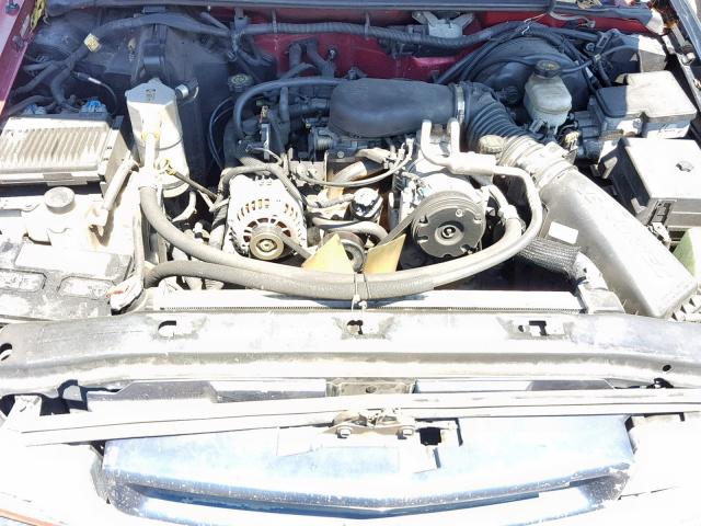 1GNDT13W4Y2244806 - 2000 CHEVROLET BLAZER RED photo 7