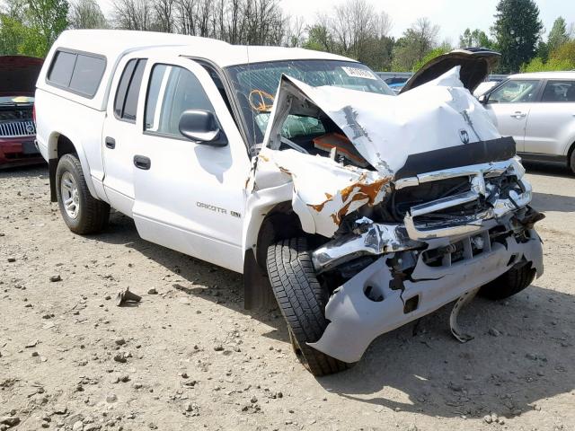 1B7HG48N02S646099 - 2002 DODGE DAKOTA QUA WHITE photo 1