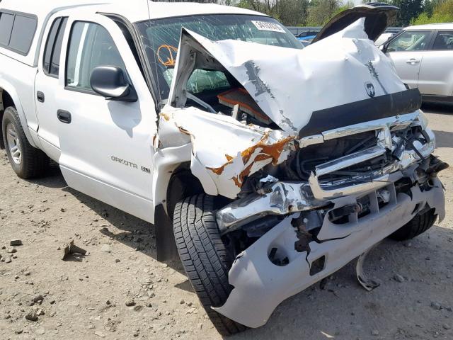 1B7HG48N02S646099 - 2002 DODGE DAKOTA QUA WHITE photo 9